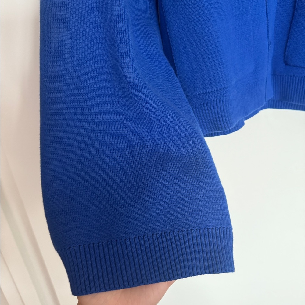 ARKET 100% Cotton Electric Blue Cardigan - Picture 4 of 10
